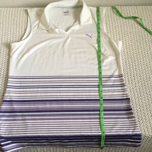 PUMA DRY FIT TENNIS TANK SIZE LARGE, PURPLE/WHITE